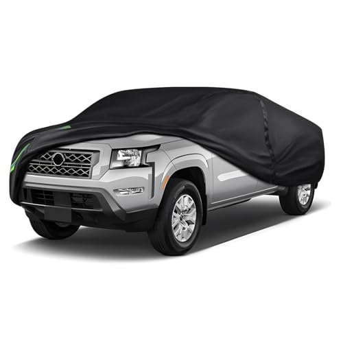 QUYDDC 16-Layer 600D Heavy Duty Universal Full Car Cover for Outdoor & Indoor Use - All Weather Sun UV Rain Snow Dust Proof, Waterproof Scratch Resistant,Fits Pickup Body Length 198