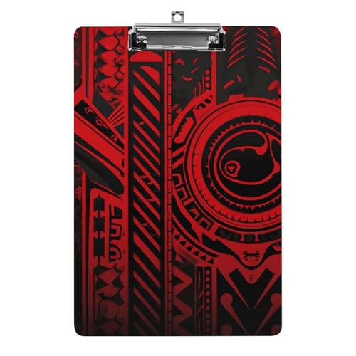 Porte-bloc acrylique A4 noir et rouge haute résistance anti-rayures