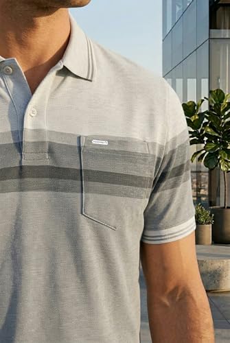 Image of GODFREY Half Cotton Polo T Shirt for Man with Pocket - Regular Fit Mens Collar Tshirt