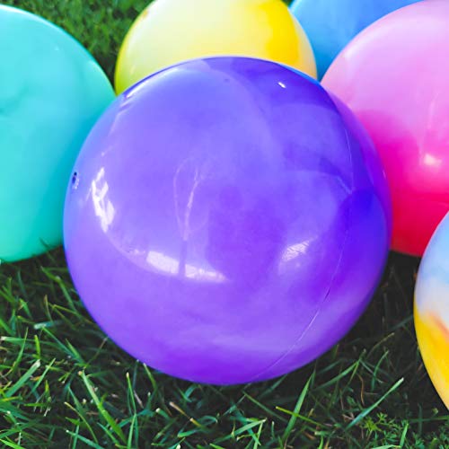 Premium Marbleized Bouncy Balls Plus Pump, 9 Inch Inflatable Sensory Balls, Best Entertainment For Kids, Pets And Adults - Fun Handballs, Kickball, Beach, Pinic, School, Church #TOP7