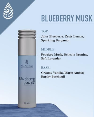 Image of Chocolate musk & Blueberry Musk Perfume Oil, Unisex, Alcohol-Free, Vegan, Long Lasting Fragrance, for Adults, 10ml, pack of 2
