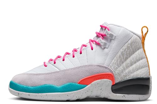 Jordan Big Kid's 12 Retro White/Vapor Green-Photon Dust (153265 130) - 5
