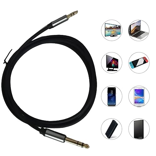 Adaptador AUX Jack 3.5mm a 6.5mm QMQJIA miniatura 3