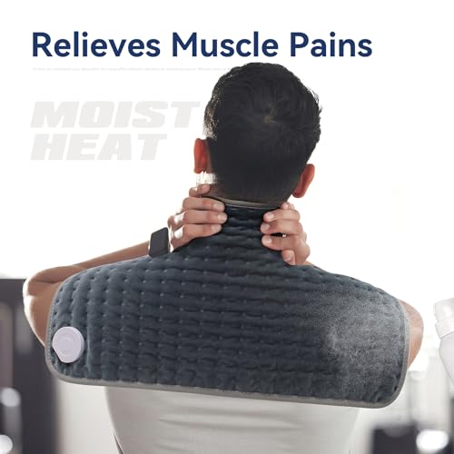 Heating Pad for Back Pain Relief,Electric Warming Pad for Cramps,Heated Neck Shoulder Wrap with 6 Heat Settings, Auto-Off,Machine Washable 12\"x24\",Christmas Gifts for Women/Men/Dad/Mom - Thumbnail 2
