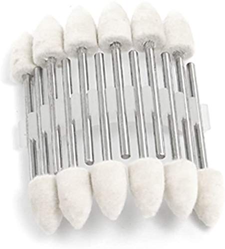 JDYYICZ Mandrel Mounted White Conical Felt Point Polishing Tool