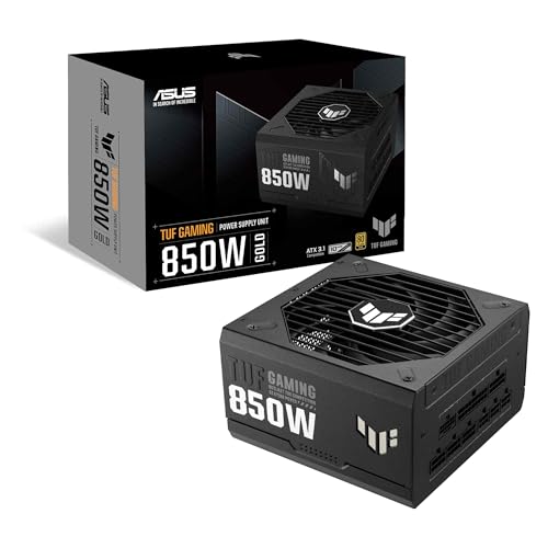 ASUS TUF Gaming 850W Gold (850 Watt, ATX 3.0 Compatible, Fully Modular Power Supply, 80+ Gold,...