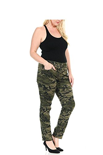 Jack David / Rue21 Juniors Womens Plus Size Stretch Army Camo Camouflage Skinny Denim Jeans Pants2