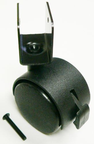 Rueda de 2" con freno, soporte de 1" u, paquete de 4, use 1" madera