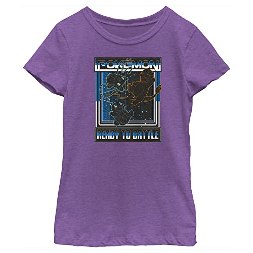 Fifth Sun Pokemon Battle Grid Girls Short Sleeve Tee Shirt