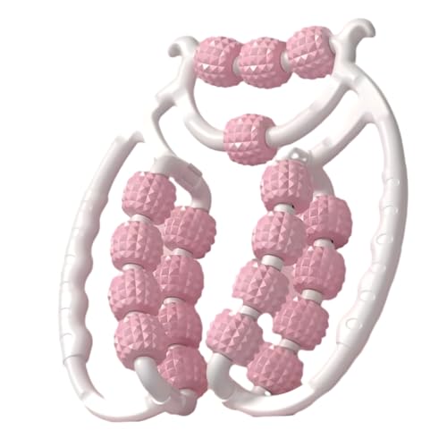Rullo Per Gambe, Rullo Per Massaggio A 20 Ruote Per Gambe, Rullo Per Cellulite In Plastica, Rullo Massaggiatore Per Cellulite Per Coscia, Strumento Di Massaggio Della Cellulite (Rosa)