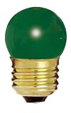 Satco S3609 7.5 Watt S11 Incandescent 120 Volt Medium Base Light Bulb, Ceramic Green
