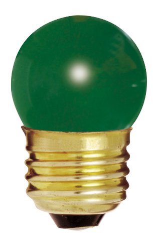 Satco S3609 7.5 Watt S11 Incandescent 120 Volt Medium Base Light Bulb, Ceramic Green #TOP24