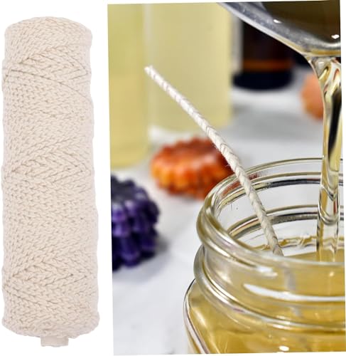 Image of RKPM HOMES Candle Wick I Cotton String Thread Roll I Pre Waxed Wicks I Eco-Friendly I for DIY Handmade Candle & Soap Making, Arts & Crafts I Candle Making Accessories - Ivory (15 Wire 150 Meters)