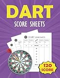 Dart Score Pad: Darts Scorekeeper, Dart Games Book, Dart Games Score Keeper, Dart Games for Adults & Kids, Dart Board Score Pad, Darts Match Score ... Scorer, Dart Player Gifts, Dart Essentials