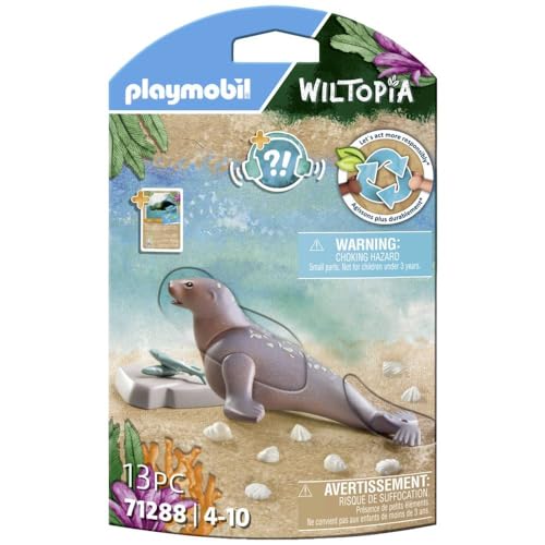 Playmobil 71288 otarie- - Wiltopia - 80% de Matériaux recyclés ou biosourcés en Moyenne Jouet éducatif