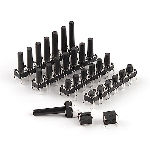 Interrupteur tactile 6x6x6mm bouton-poussoir momentané mini micro switch PCB panneau 20 pièces - 4