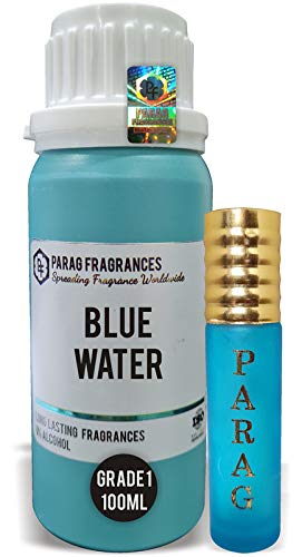 Parag Fragrances Blue Water 100Ml Real And Natural Attar/Long Lasting And Alcohol Free/For Men And Women/Grade 1 / With Free Empty Bottle