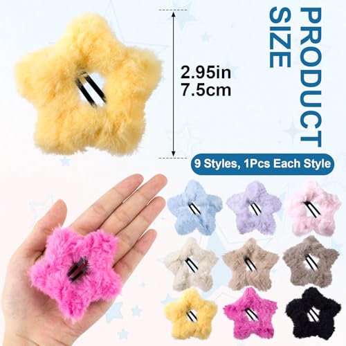 Joez Wonderful 9pcs Pinzas de Estrella Peludas de Colores miniatura 2