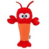 Outward Hound Coated Critterz Dog Toy – Plush & Molded Texture, Squeaky Fetch, Small & Medium Dogs, Lobster, 10.4'