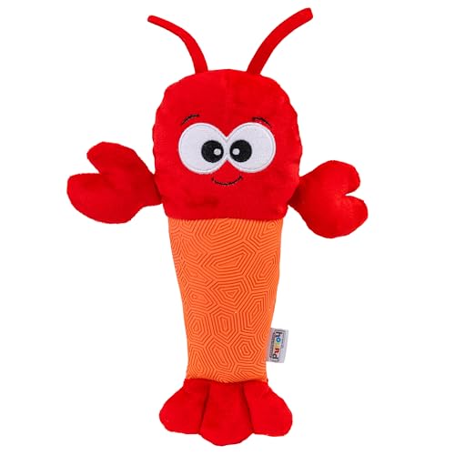 Outward Hound Coated Critterz Dog Toy – Plush & Molded Texture, Squeaky Fetch, Small & Medium