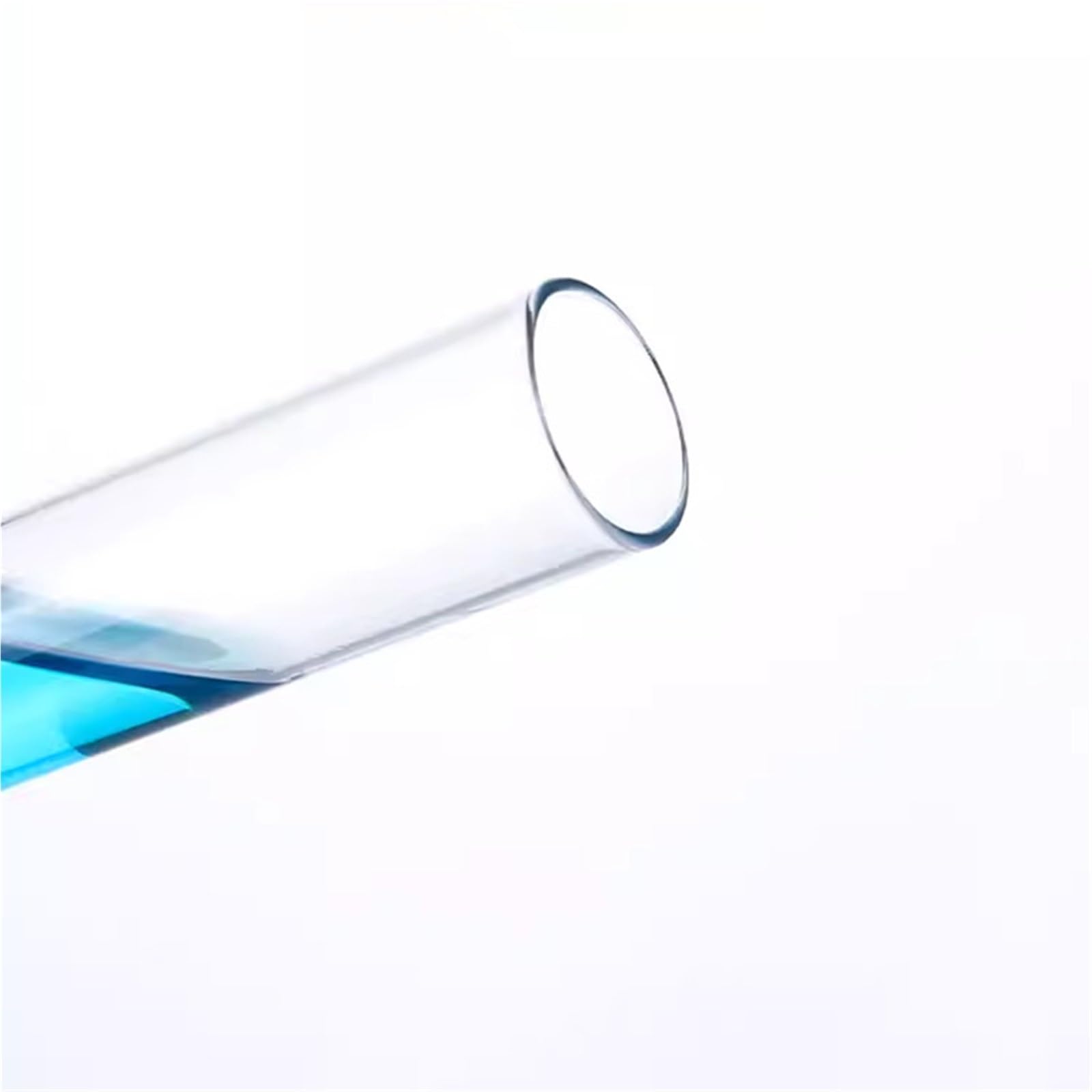 Provetta in vetro borosilicato ad alta densità con bocca piatta e fondo tondo, attrezzatura for esperimenti chimici resistente alle alte temperature(20X200mm 10pcs)