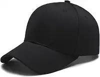 Boné Liso Preto Básico Fitão Unissex Aba Curva Ajuste Metal