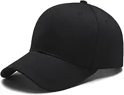 Boné Liso Preto Básico Fitão Unissex Aba Curva Ajuste Metal