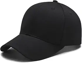 Boné Liso Preto Básico Fitão Unissex Aba Curva Ajuste Metal