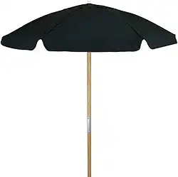 Guarda-Sol Bagum Vara De Madeira - 2,0 M - Preto