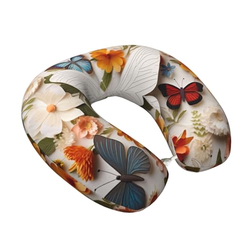 Almohada de viaje de poliéster con diseño floral miniatura 2