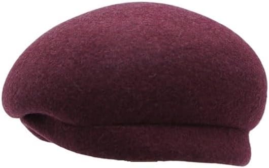 Retro Versatile Woolen White Beret for Ladies Winter British Berets