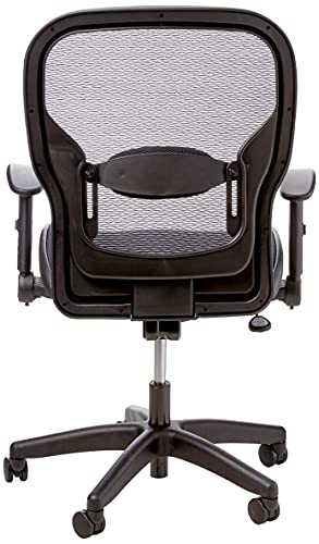Space Seating 23 Series Professional Dark Air Grid Seat And Back Manager’s Office Chair With Adjustable Lumbar Support And Padded Arms, Black #TOP4