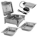 Generic Electric Skillet, 9QT Full Size Electric Skillet with Two Griddles, 400W 110V 9-Stage Heat, Catering Electric Buffet and Warmer with...