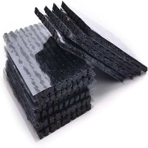 100 Pezzi Striscia di Riparazione di Pneumatici Tubeless Foratura Stringhe Kit Gomma Cancellare Strumento Recupero Rapido Auto Nero 100mm x 3.5mm (nero)