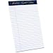 Ampad 20-054R Gold Fibre Perforated Pad, Size 5x8, White Paper, Legal Ruling, 40 Point Chipboard Backing, 50 Sheets Per Pad