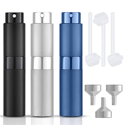 VEGCOO Atomizador Perfume Recargable 8ML, 3 Piezas Perfume Pulverizadores Mini Botella Vacío Pulverizador, Spray de Perfume Portátil, Botella de Perfume Viaje