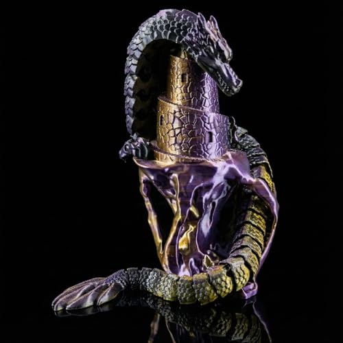 Image of Tri Color Silk PLA Filament 1.75mm Purple Gold Black 1KG, Shiny High Gloss Finish, Seamless Color Transition, Neatly Wound, Accuracy + /-0.02mm Vacuum Packaging