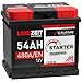 Produktbild LANGZEIT Autobatterie 12V 54Ah ersetzt 44AH 45AH 46AH 50AH 52AH 53AH 55AH Starterbatterie KFZ PKW Batterie