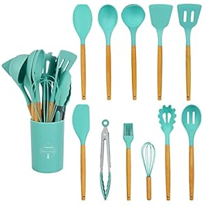 Veluebay Kitchen Utensils Set, 12 Pcs Non-Stick wo...