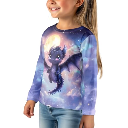 Image of Uourmeti Long Sleeve Tops for Boys Graphic T Shirts Teen Girls Active Pullover Tees
