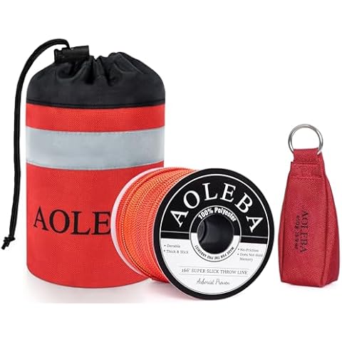 AOLEBA Arborist Throw Line Kit, Slick Arborist Rope Throw Weight Set with Reflective Storage Bag, 100% Polyester Rope, Arborist Equipment for High Limb, Throwing, Climbing, Tree Cutting Cover