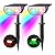 Consciot Solar Spot Lights Outdoor, Halloween Decorations 16 LEDs IP67 Waterproof Color Changing Solar Outdoor Lights, 8 Colors, 2-in-1 Adjustable Wall Lights for Garden Yard Pathway, 2 Pack(RGB)
