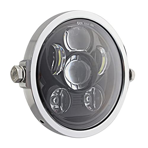 Lampe frontale avant 7 pouces moto antibrouillard avec anneau de support stable