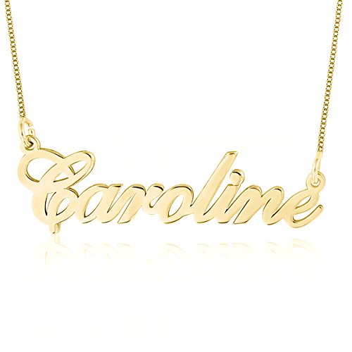 Ouslier 925 Sterling Personalized Silver Name Necklace Pendant Custom Made with Any Names 16