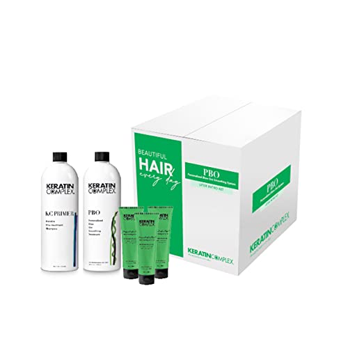 Keratin Complex Personalized Blow Out Smoothing System Kit, Includes (1) KC PRIMER, 33.8 fl oz, (1) PBO 33.8 fl oz, and (3) Picture Perfect Hair Bond Sealing Masque