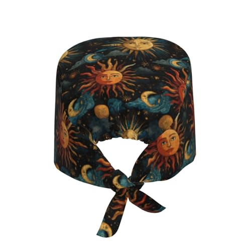 Image of Adjustable Scrub Cap with Sweatband, Breathable Working Hat for Men /Women
