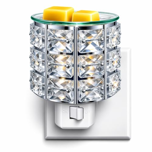MeplLivs Warmers Pluggable Fragrance Warmer- Decorative Plug-in for Warming Scented Candle (Silver)