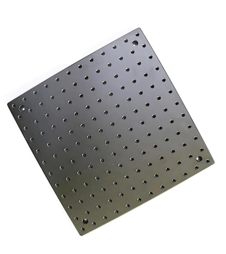 Piastra piatta ottica ad alta precisione, 400 x 400 x 13 mm, per uso in laboratorio, basetta sperimentale in alluminio con filettatura M6 per misurazioni accurate