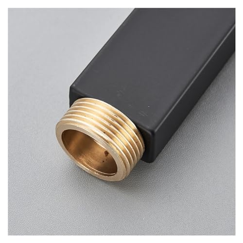 WOMELF Tube d'extension rond et carré 30/40cm, for robinet de salle de bains et de douche, Tubes d'extension d'interface générale noirs, tuyau d'extension supplémentaire (Color : Matte Black 40cm) – vue 6