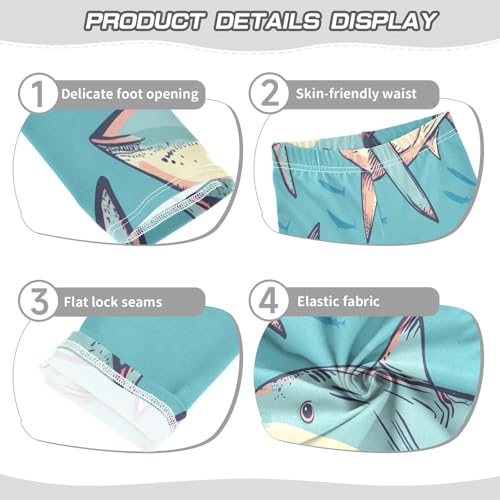 Toddler Girls Leggings Printed Yoga Pants Leggings Cartoon Line Shark for Kids3